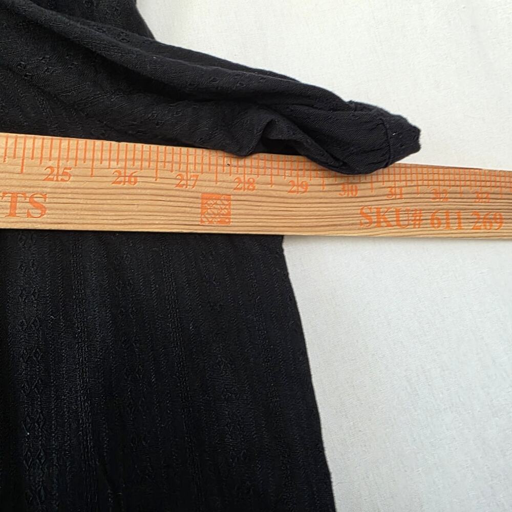 Old Navy Puff-Sleeve Dobby Mini Swing DressBlack Plus Size 2X Peasant Casual - Picture 11 of 12